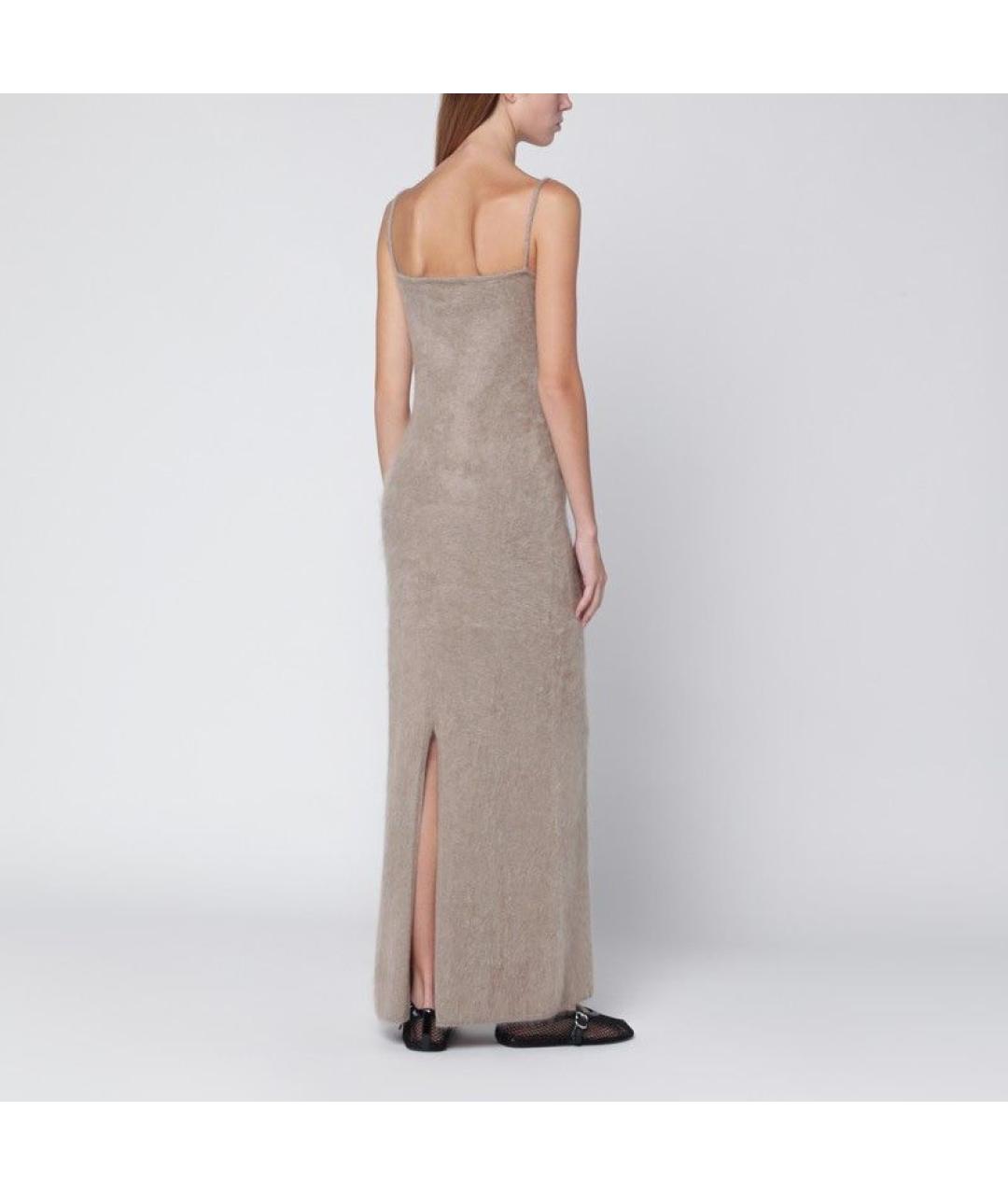 ALMADA LABEL Бежевое кашемировое повседневное платье, фото 2