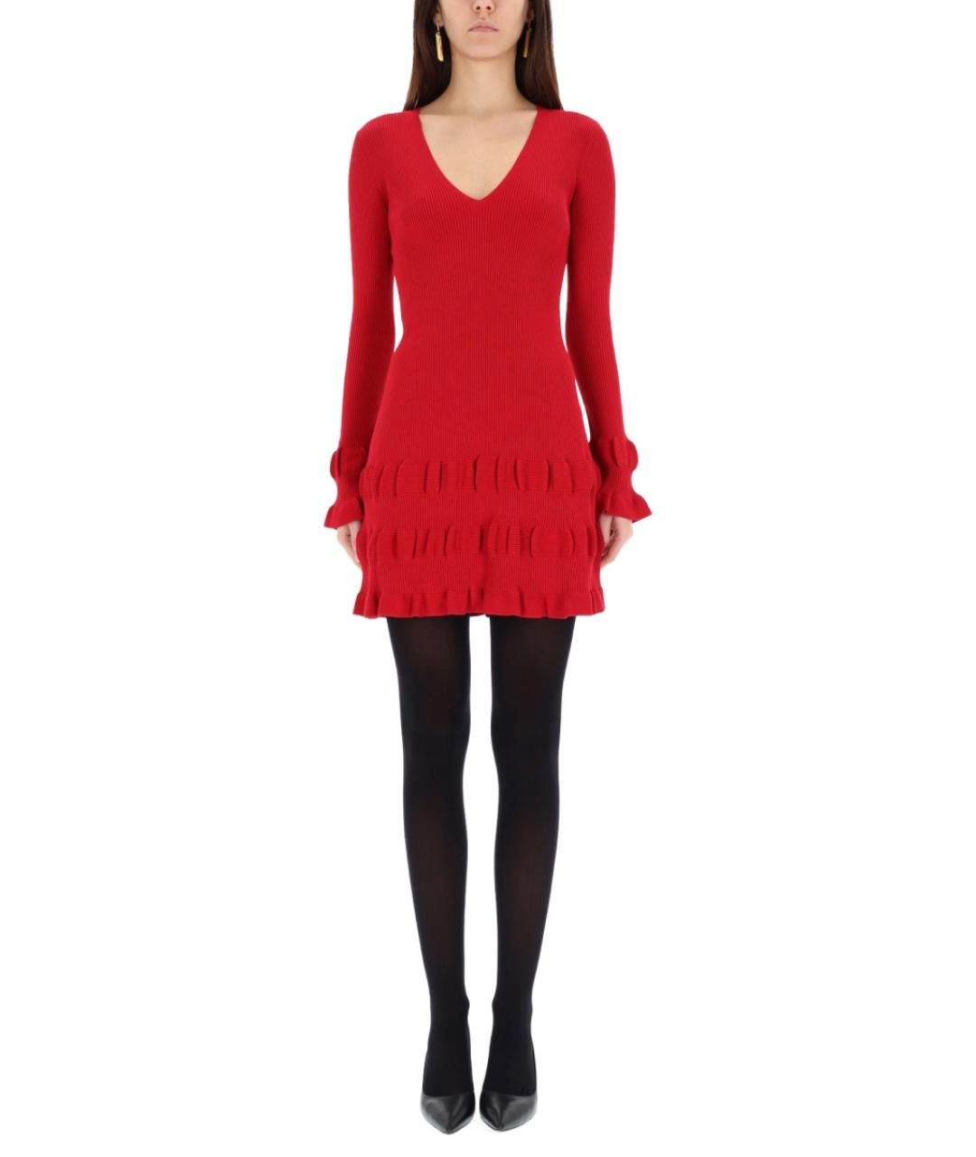 MOSCHINO JEANS Красное вискозное платье, фото 5