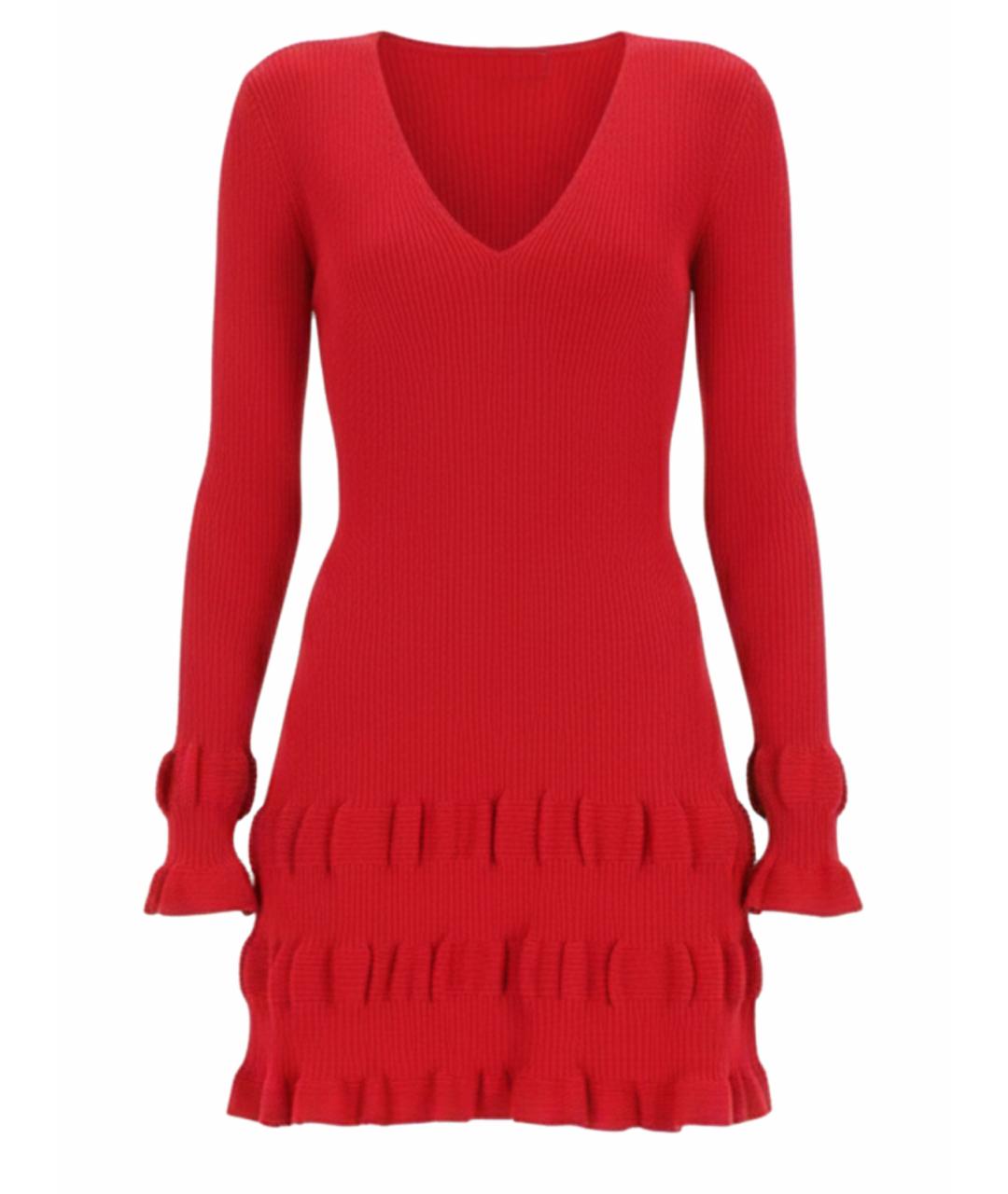 MOSCHINO JEANS Красное вискозное платье, фото 1