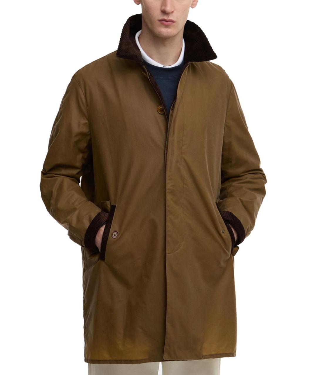 BARRACUTA Коричневое хлопковое пальто, фото 3