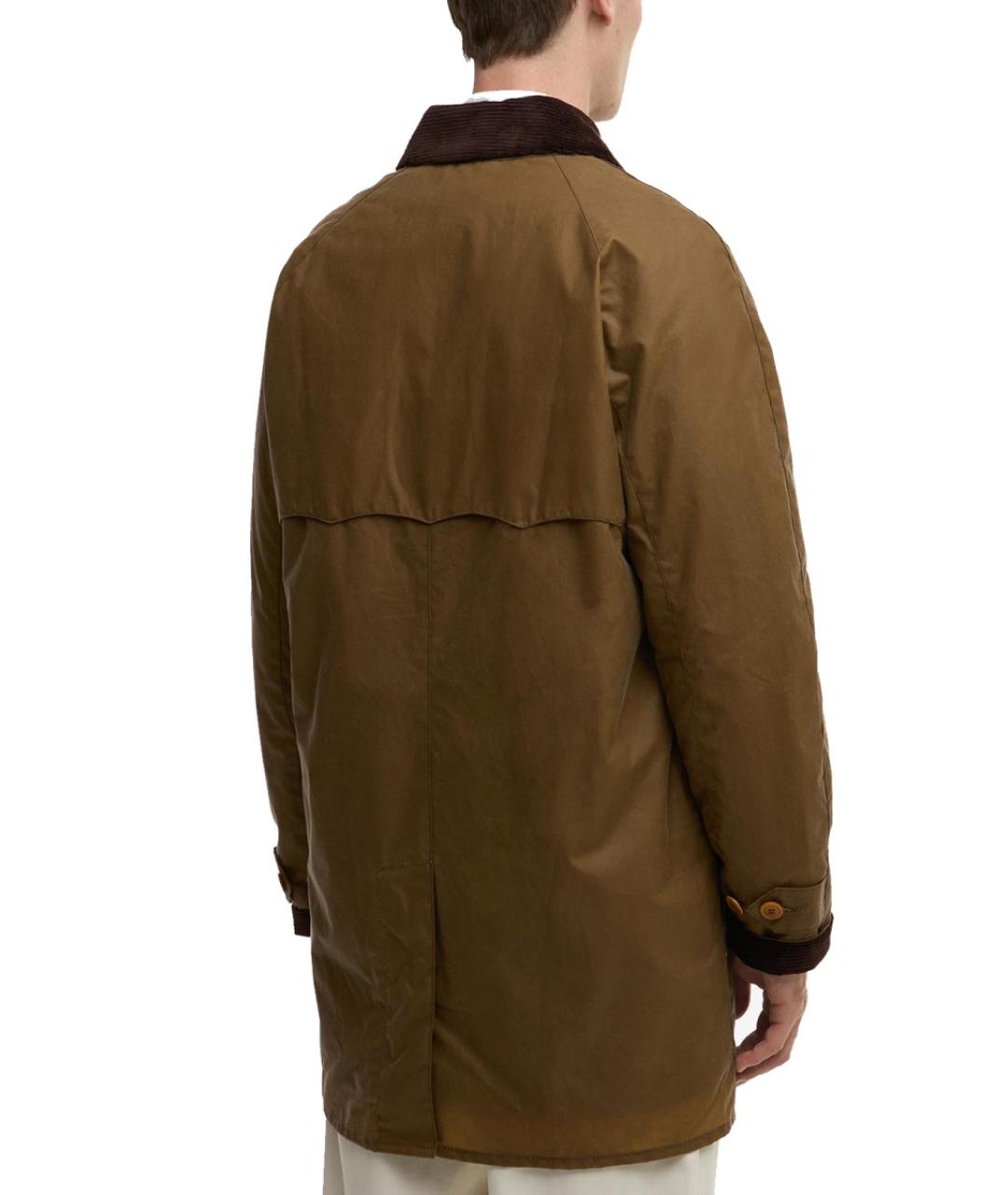 BARRACUTA Коричневое хлопковое пальто, фото 4