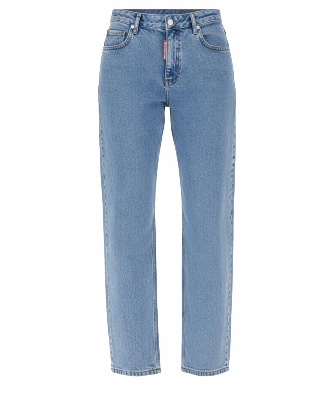 MOSCHINO JEANS Синие хлопковые прямые джинсы, фото 1