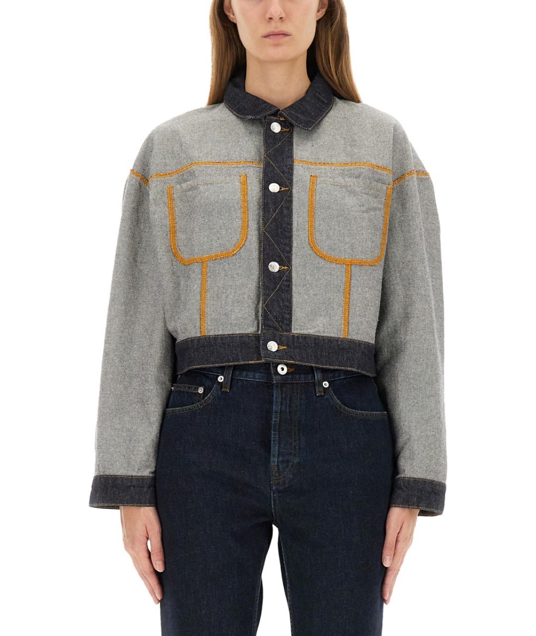 MOSCHINO JEANS Серая хлопковая куртка, фото 2