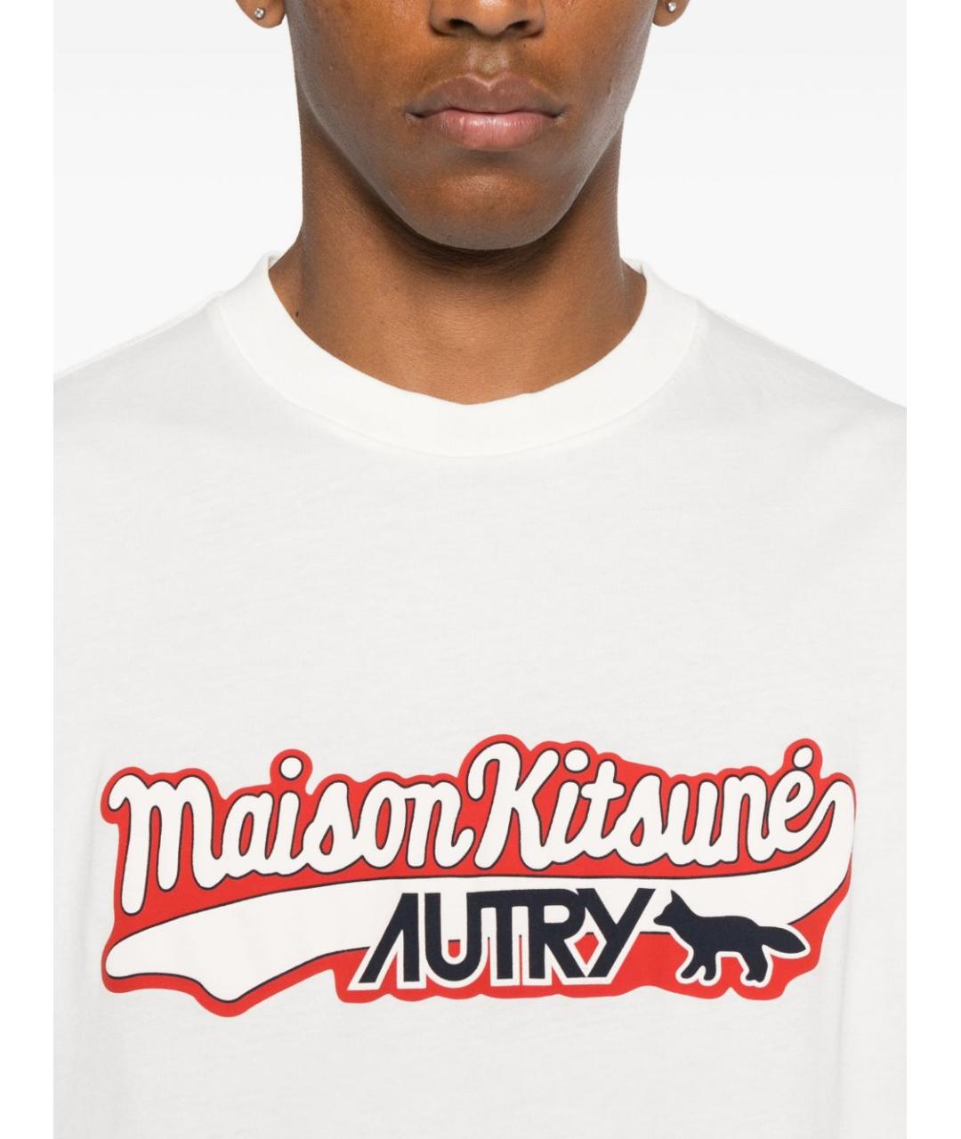 AUTRY Белая хлопковая футболка, фото 4
