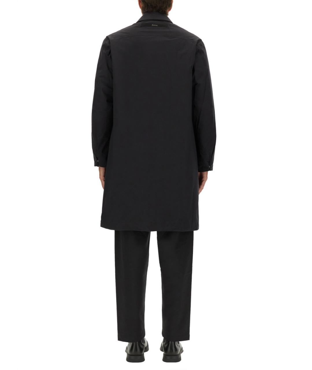LAMINAR Черное полиамидовое пальто, фото 4