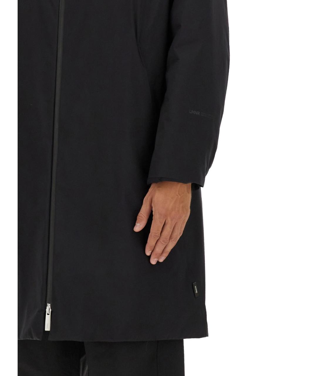 LAMINAR Черное полиамидовое пальто, фото 5
