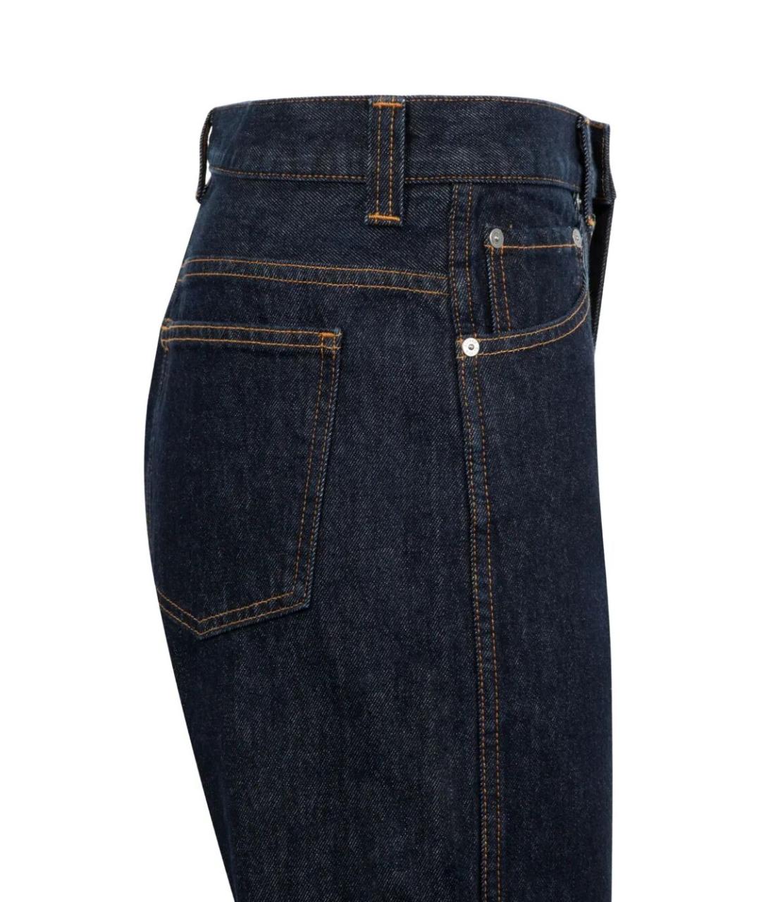 KHAITE Синие хлопковые прямые джинсы, фото 3