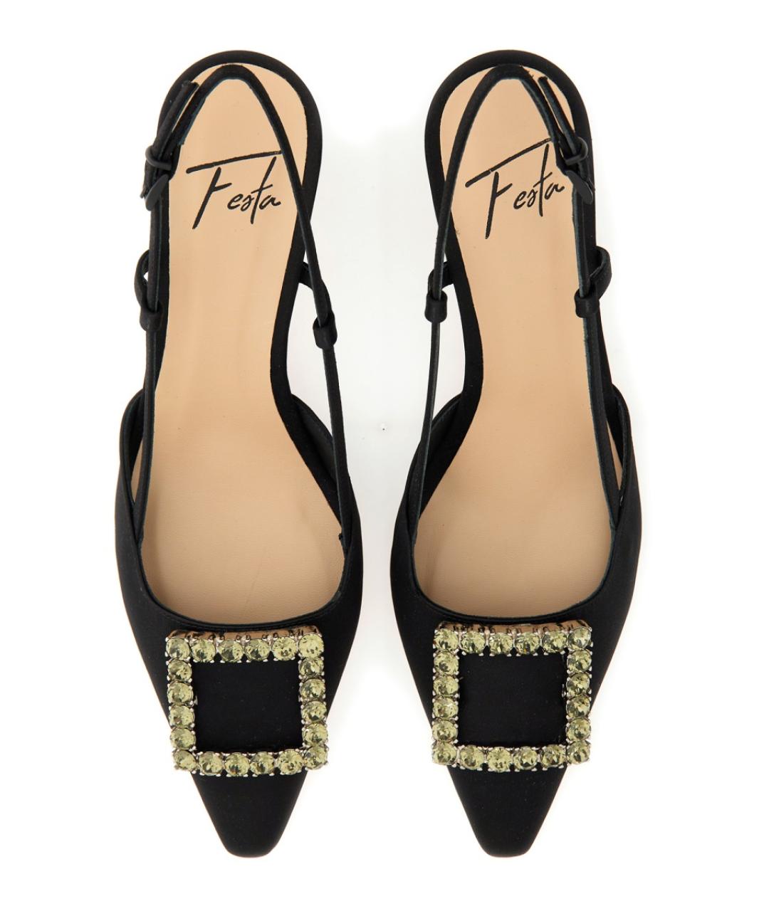 ROBERTO FESTA Черные текстильные туфли, фото 3