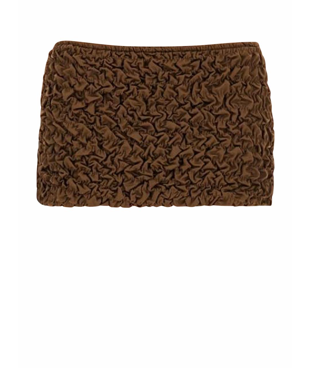 Selia Richwood Коричневая полиамидовая юбка мини, фото 1