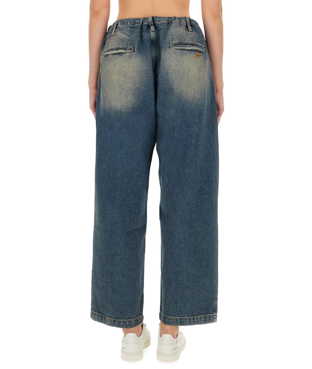 MOSCHINO JEANS Синие хлопковые прямые брюки, фото 3