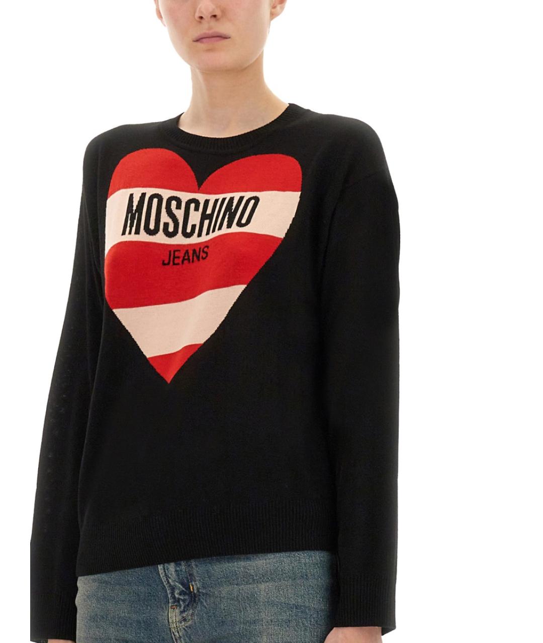 MOSCHINO JEANS Черный шерстяной джемпер / свитер, фото 5