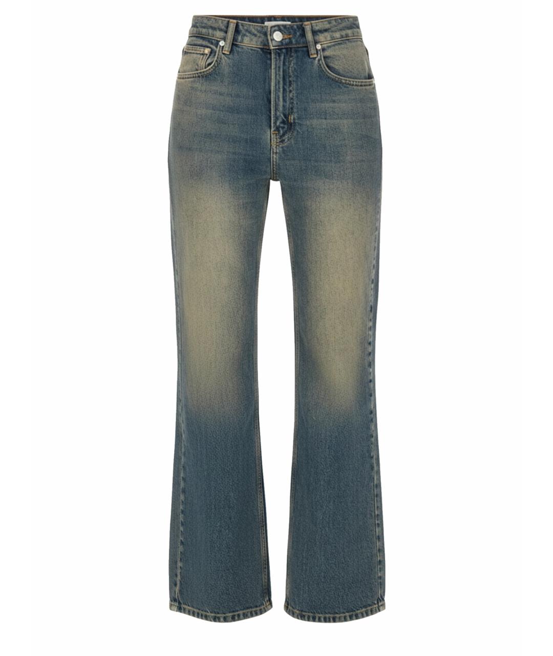 MOSCHINO JEANS Синие хлопковые прямые джинсы, фото 1