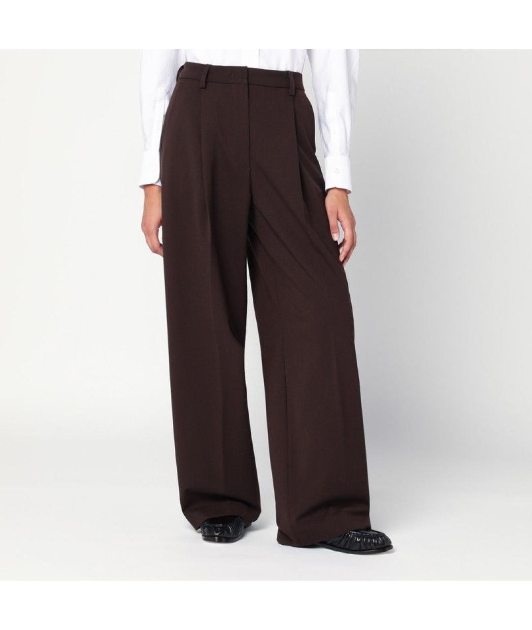 THE LATEST Коричневые полиэстеровые прямые брюки, фото 2