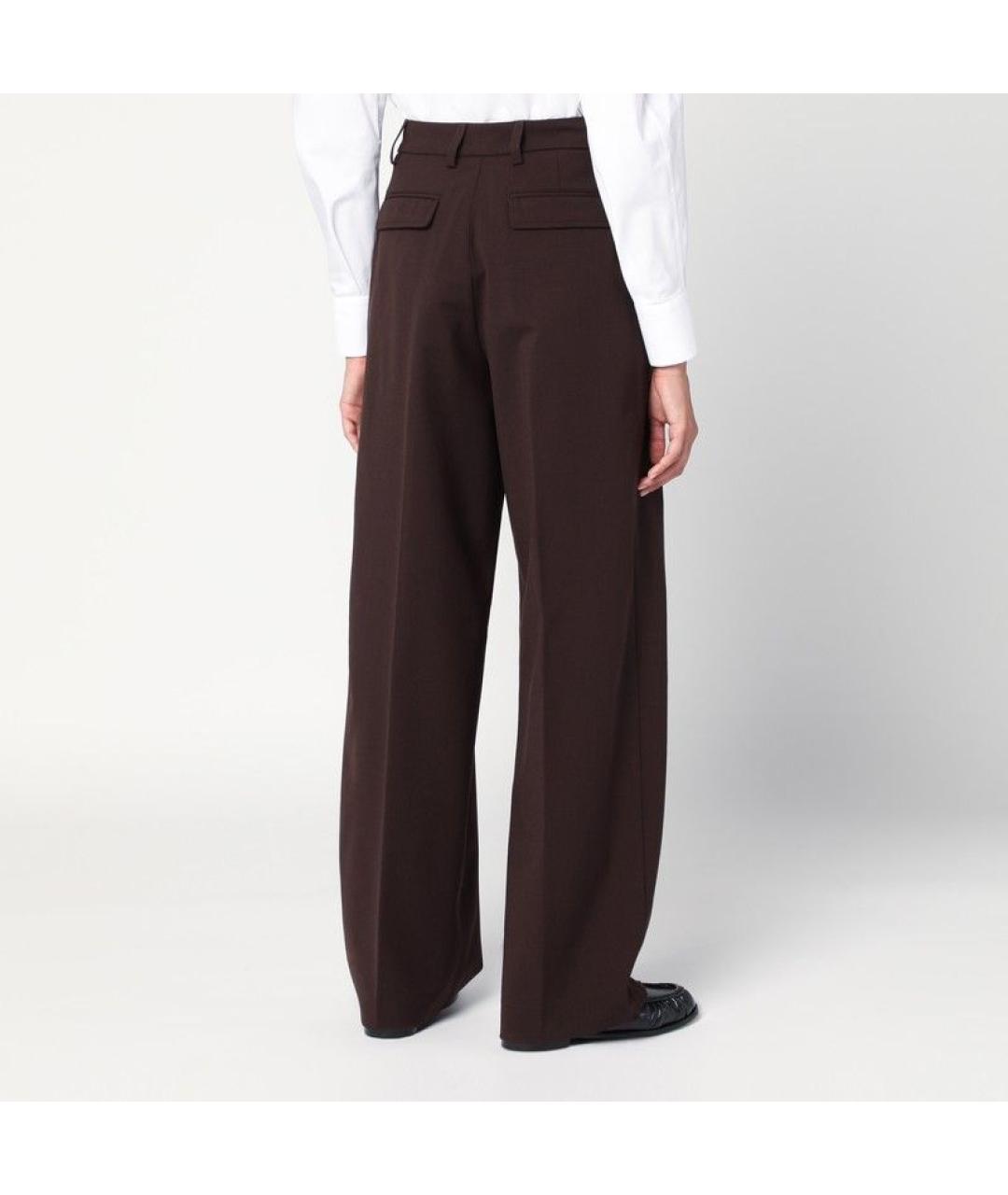 THE LATEST Коричневые полиэстеровые прямые брюки, фото 3