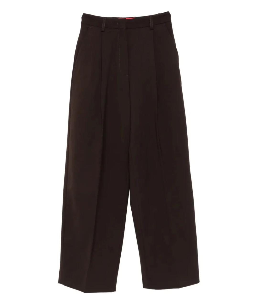 THE LATEST Коричневые полиэстеровые прямые брюки, фото 1