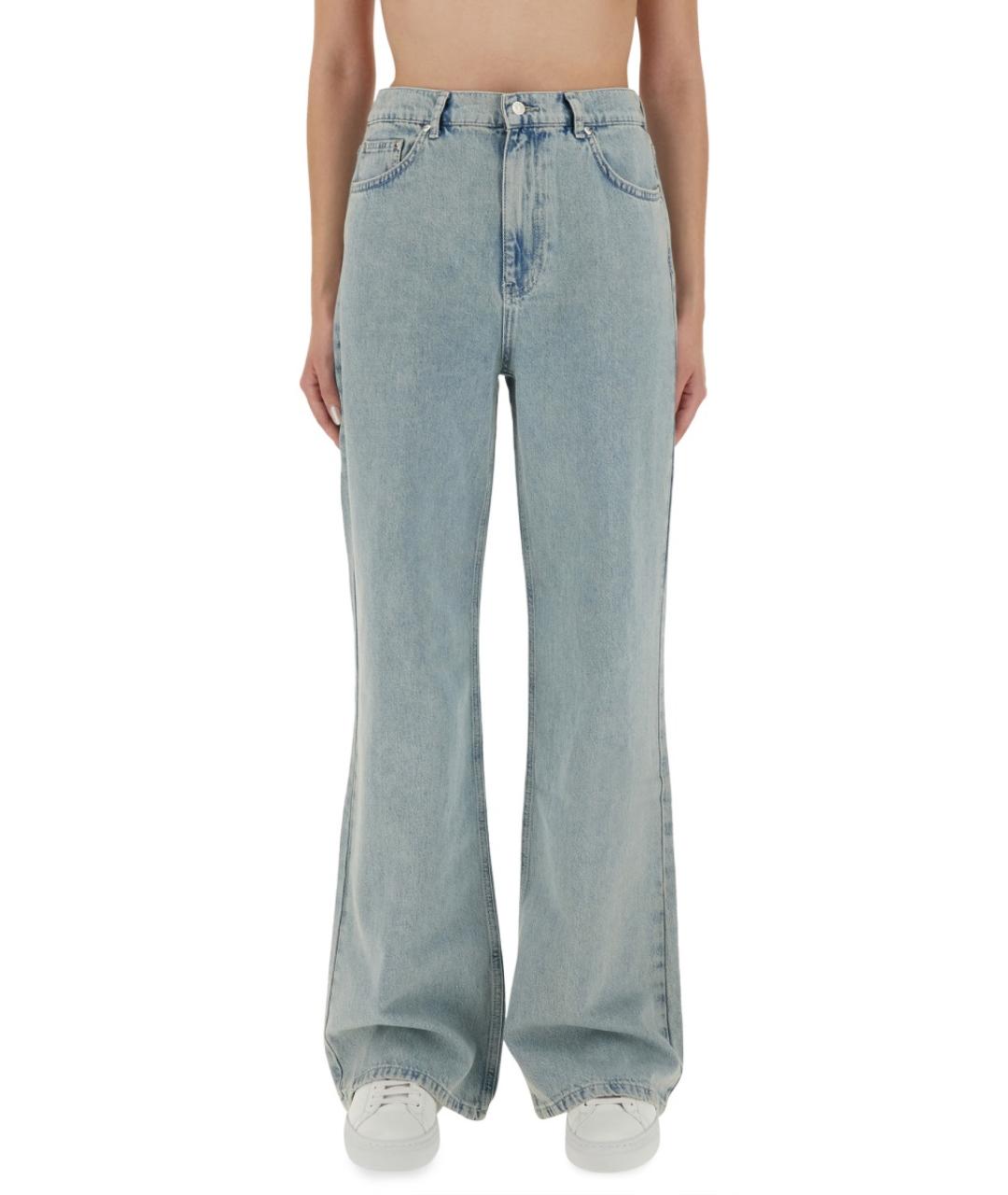 MOSCHINO JEANS Синие хлопковые прямые джинсы, фото 2