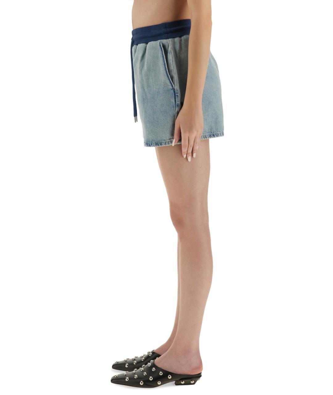 MOSCHINO JEANS Синие хлопковые шорты, фото 5