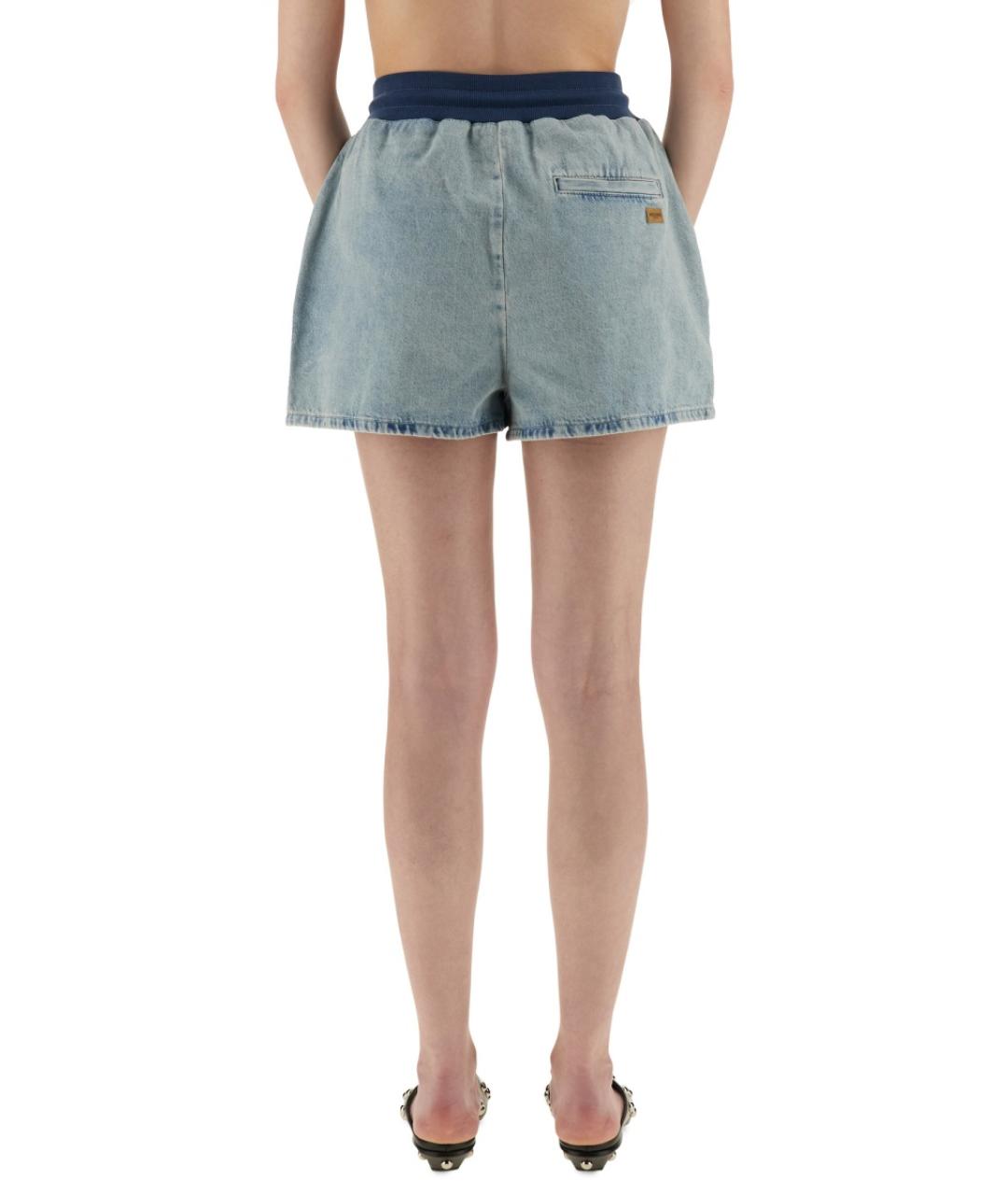 MOSCHINO JEANS Синие хлопковые шорты, фото 2