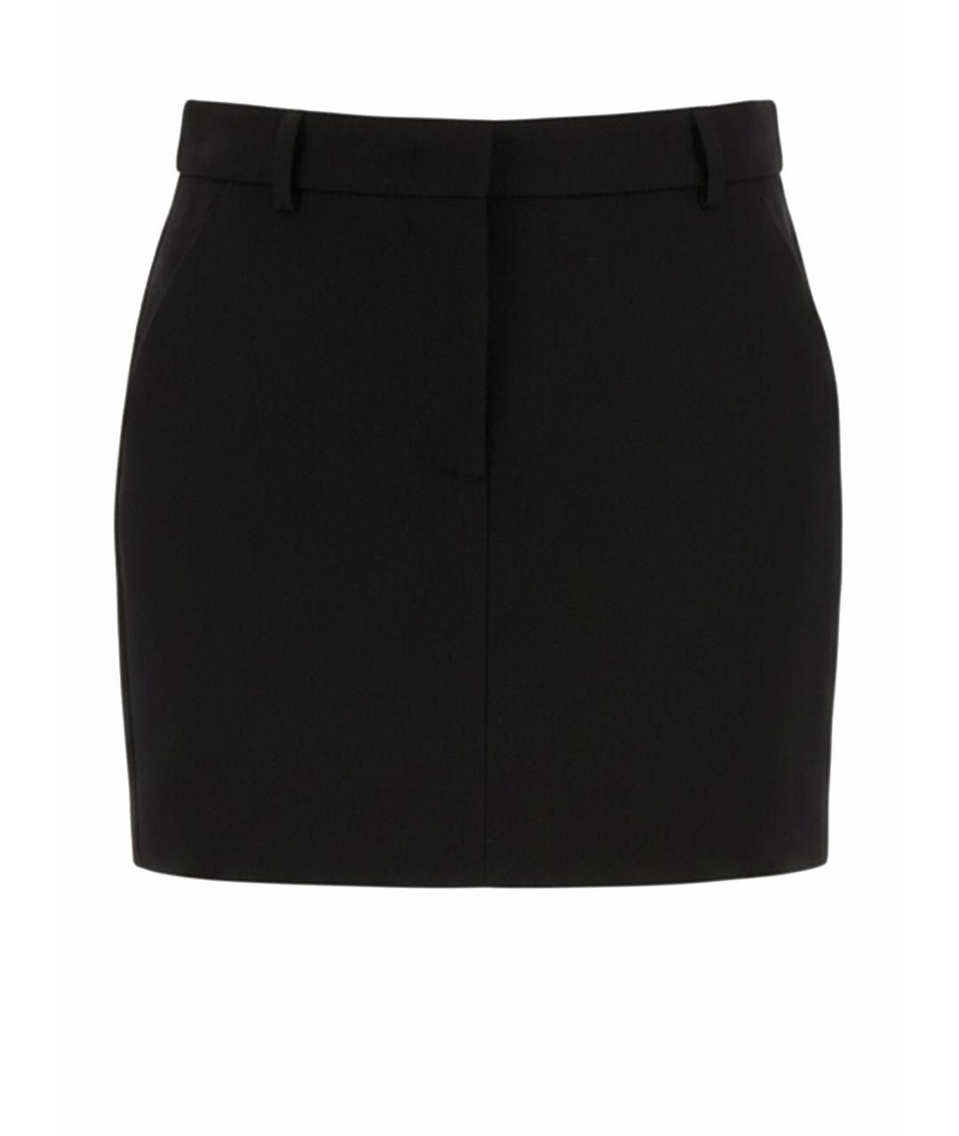 MOSCHINO JEANS Черная шерстяная юбка мини, фото 1