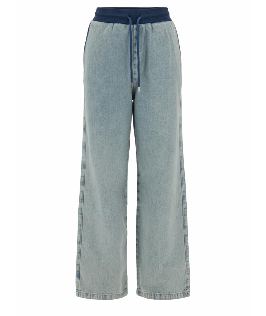 MOSCHINO JEANS Синие хлопковые прямые джинсы, фото 1