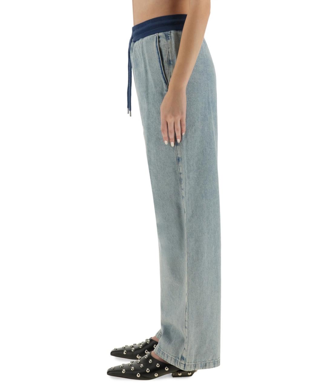 MOSCHINO JEANS Синие хлопковые прямые джинсы, фото 4