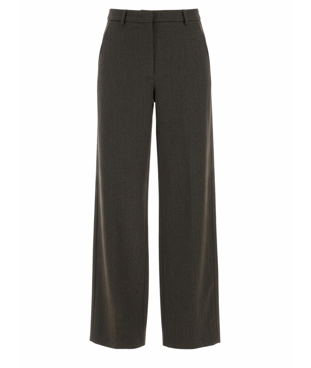 MOSCHINO JEANS Серые шерстяные прямые брюки, фото 1