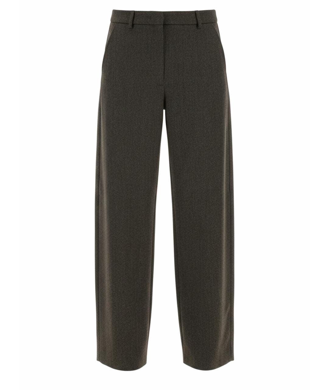 MOSCHINO JEANS Серые шерстяные прямые брюки, фото 5