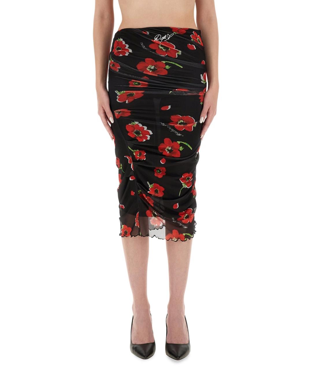 MOSCHINO JEANS Мульти полиэстеровая юбка миди, фото 5