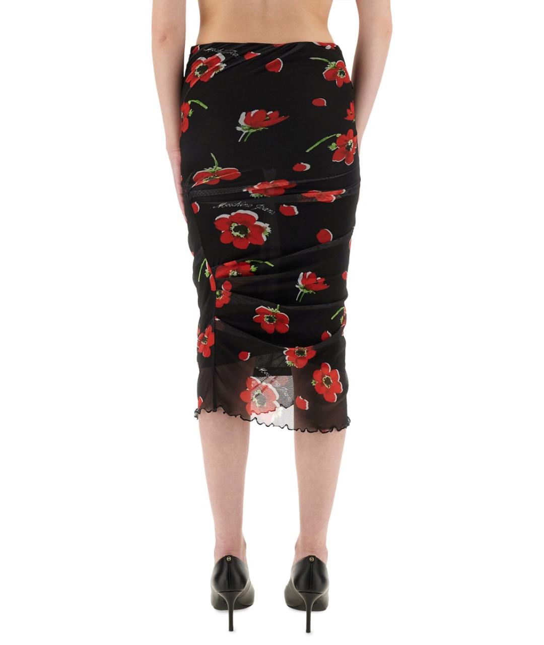 MOSCHINO JEANS Мульти полиэстеровая юбка миди, фото 2