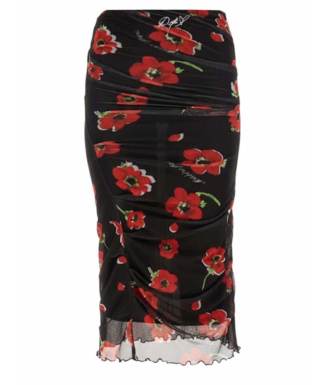 MOSCHINO JEANS Мульти полиэстеровая юбка миди, фото 1