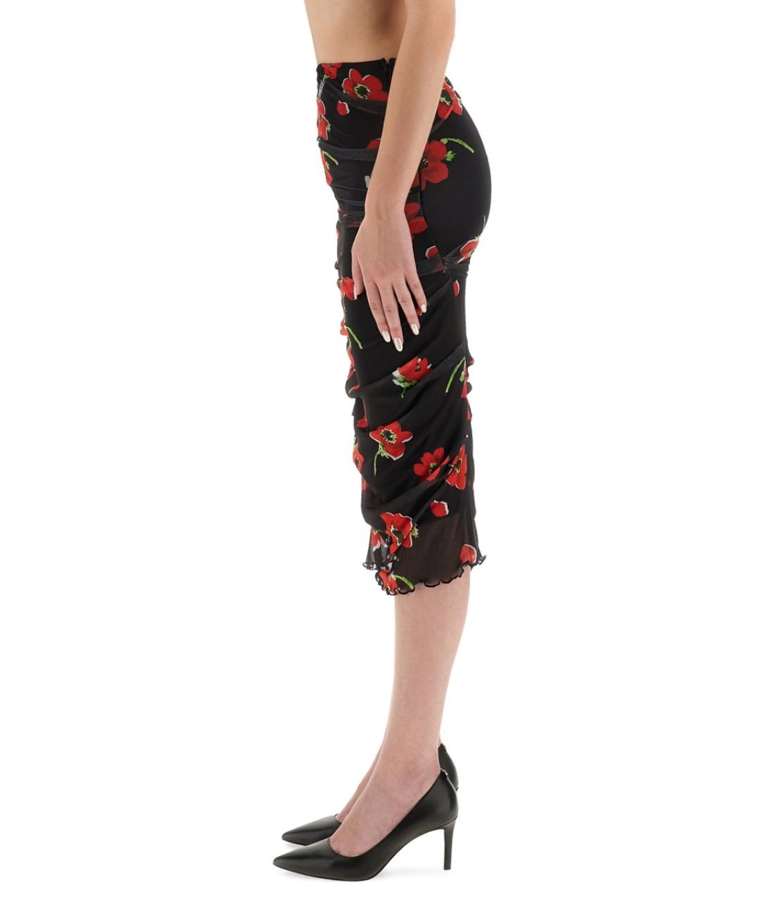 MOSCHINO JEANS Мульти полиэстеровая юбка миди, фото 4