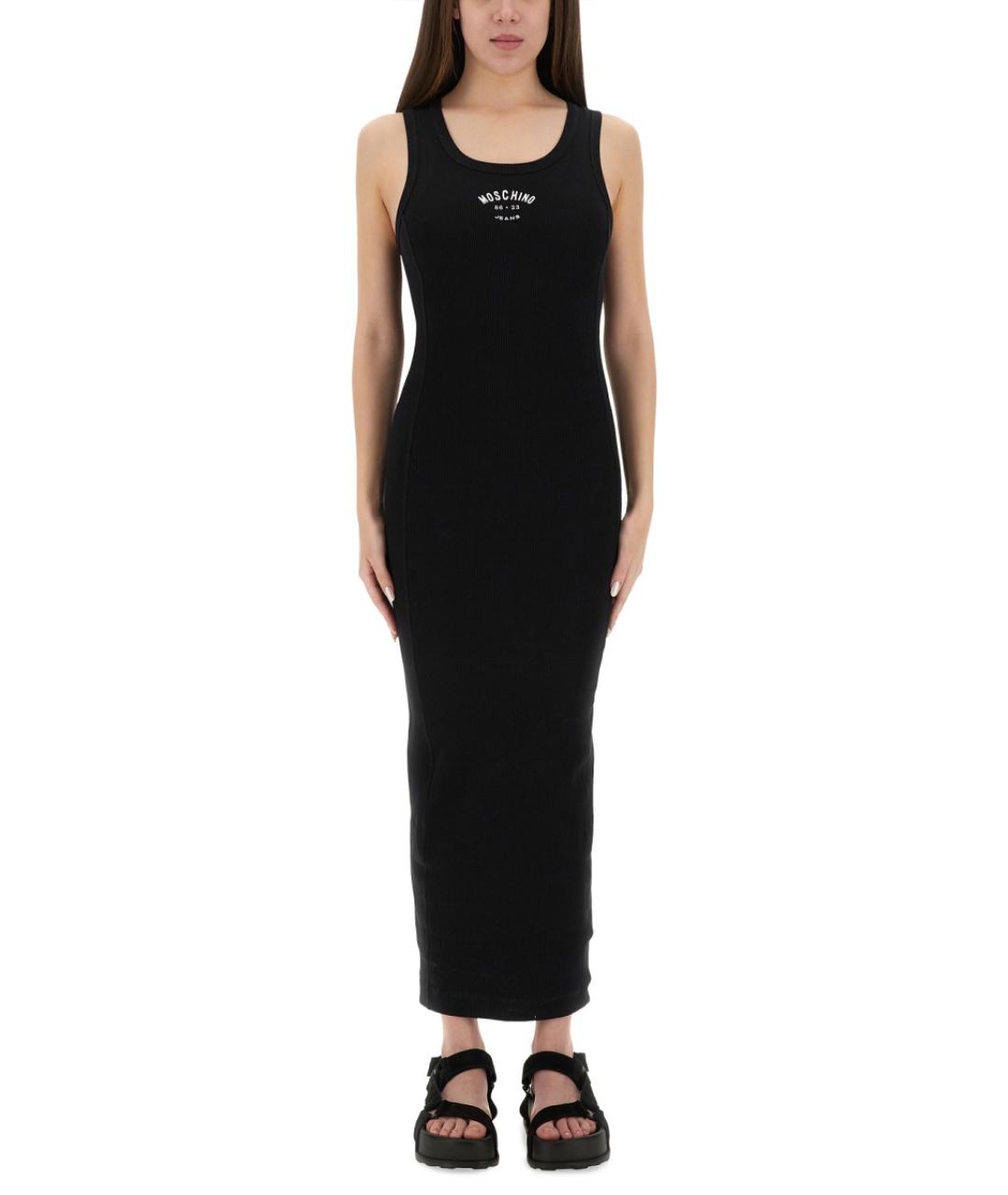 MOSCHINO JEANS Черное хлопковое платье, фото 3