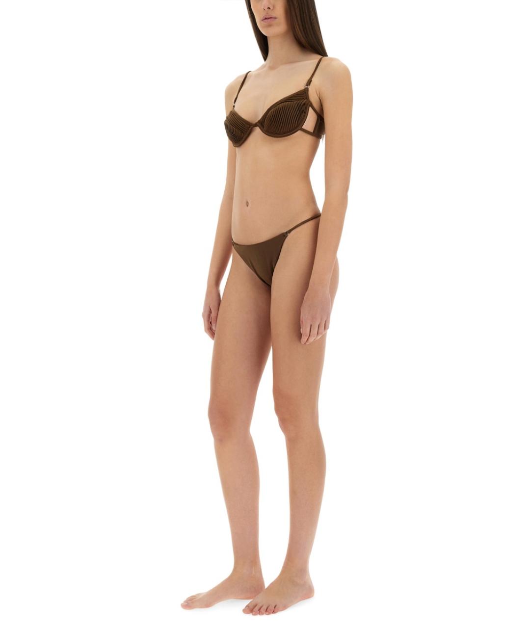 Selia Richwood Коричневый полиамидовый купальник, фото 2
