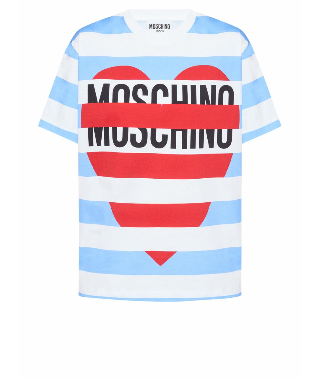 MOSCHINO JEANS Мульти хлопковая футболка, фото 1