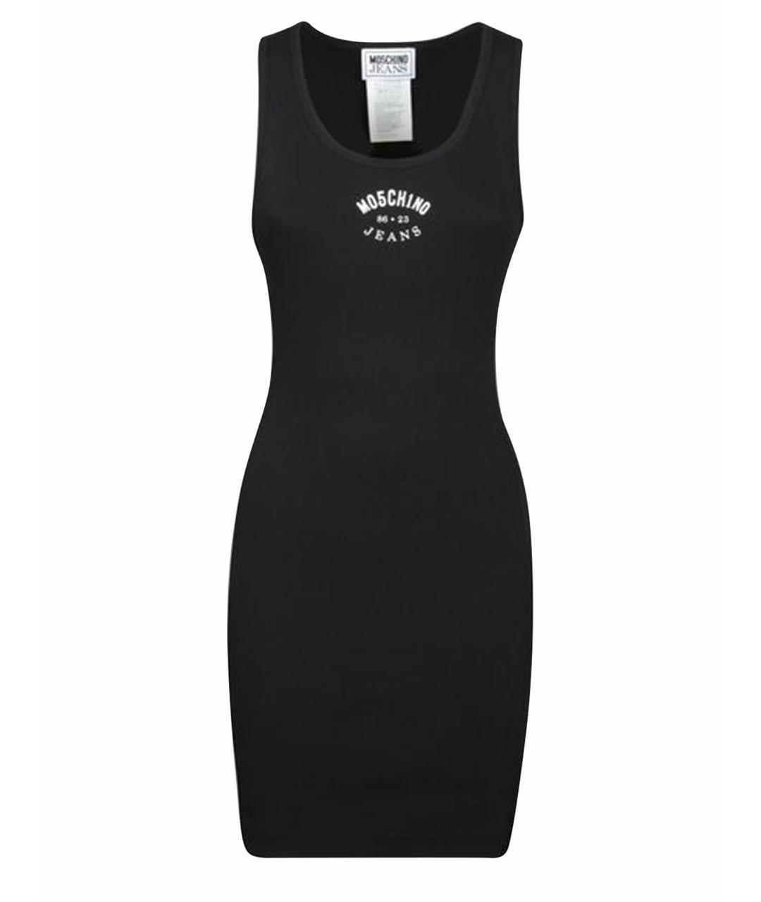 MOSCHINO JEANS Черное хлопковое повседневное платье, фото 1