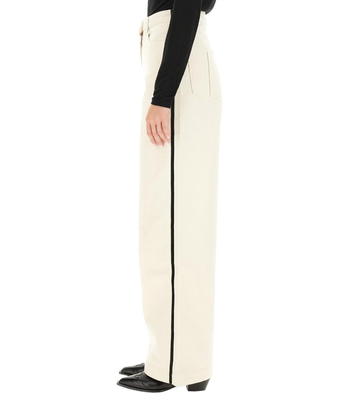 PETER DO Белые хлопковые прямые джинсы, фото 5