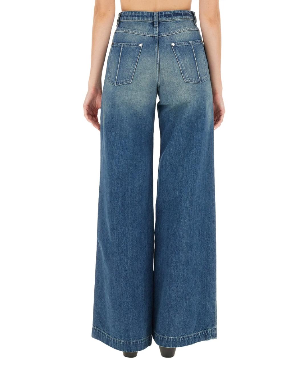 PETER DO Синие хлопковые прямые джинсы, фото 4