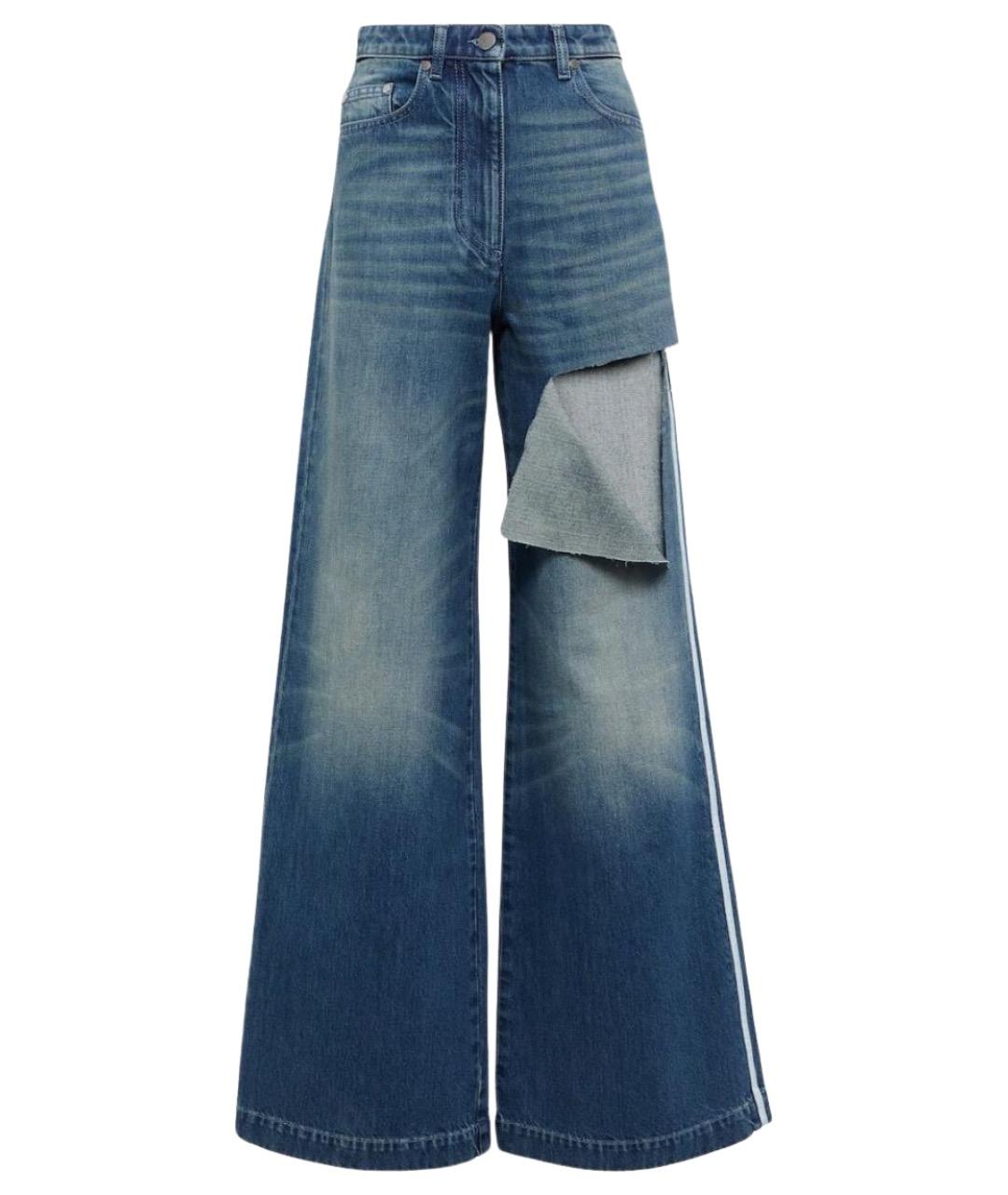 PETER DO Синие хлопковые прямые джинсы, фото 1