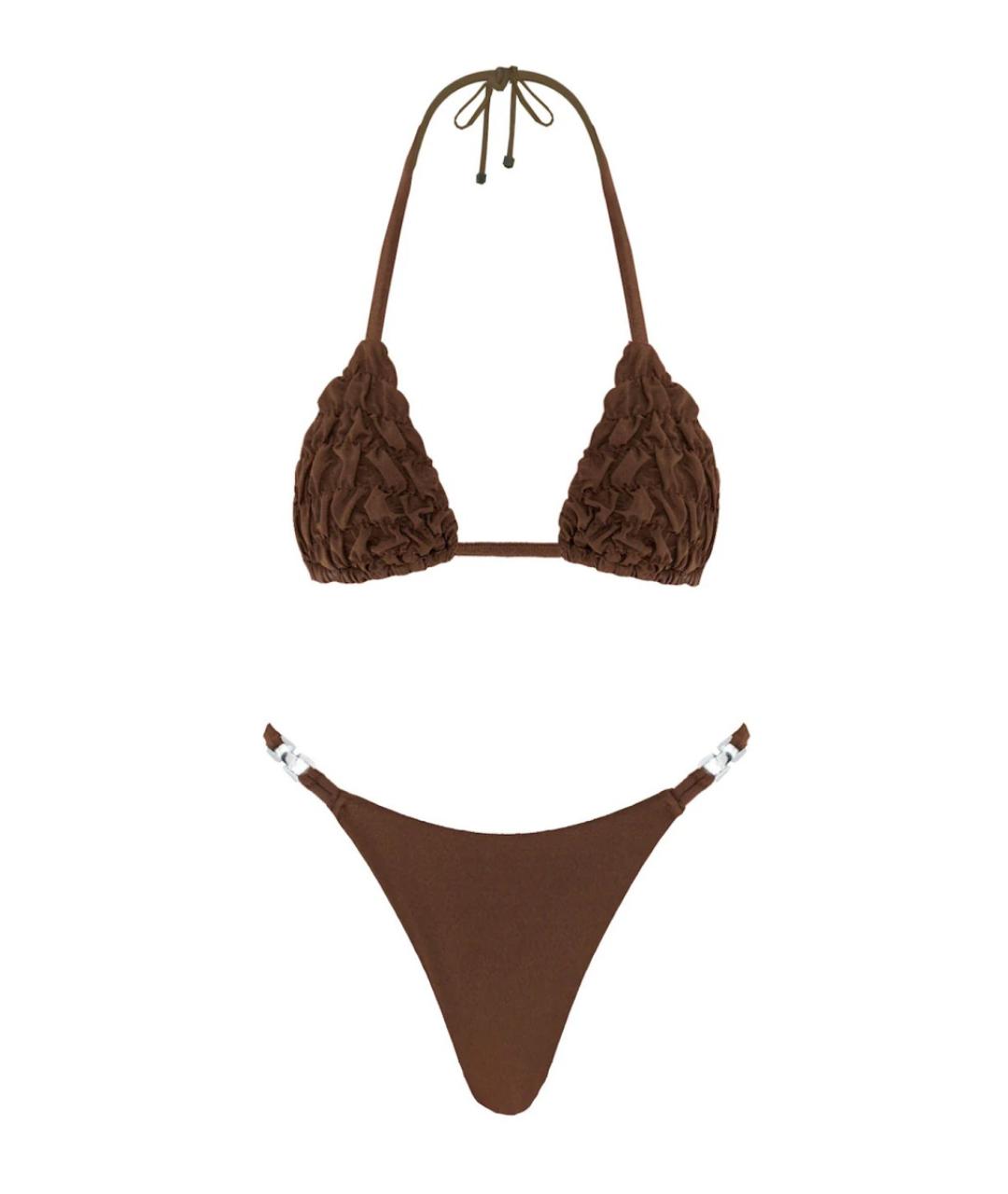 Selia Richwood Коричневый полиамидовый купальник, фото 1
