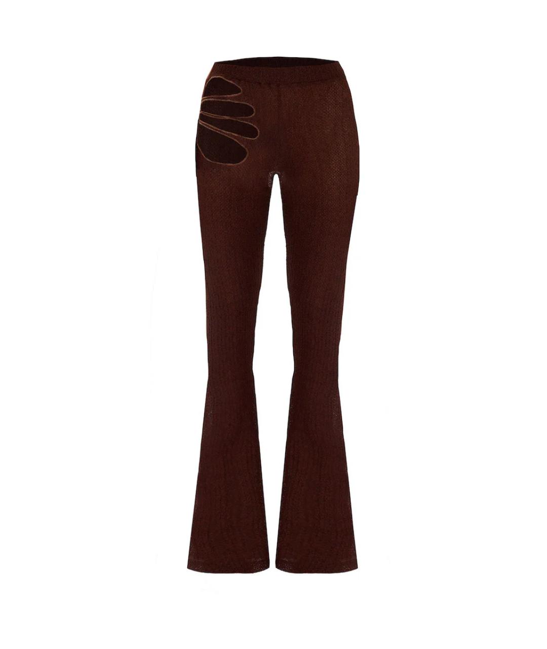 Selia Richwood Коричневые полиэстеровые прямые брюки, фото 1