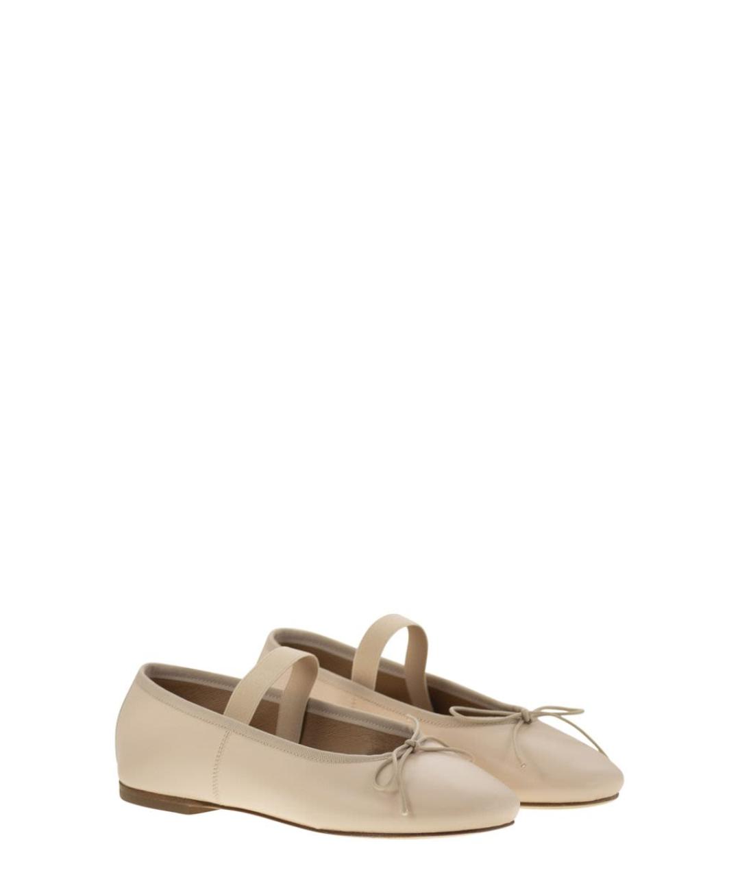 ANNIEL Бежевые кожаные балетки, фото 4