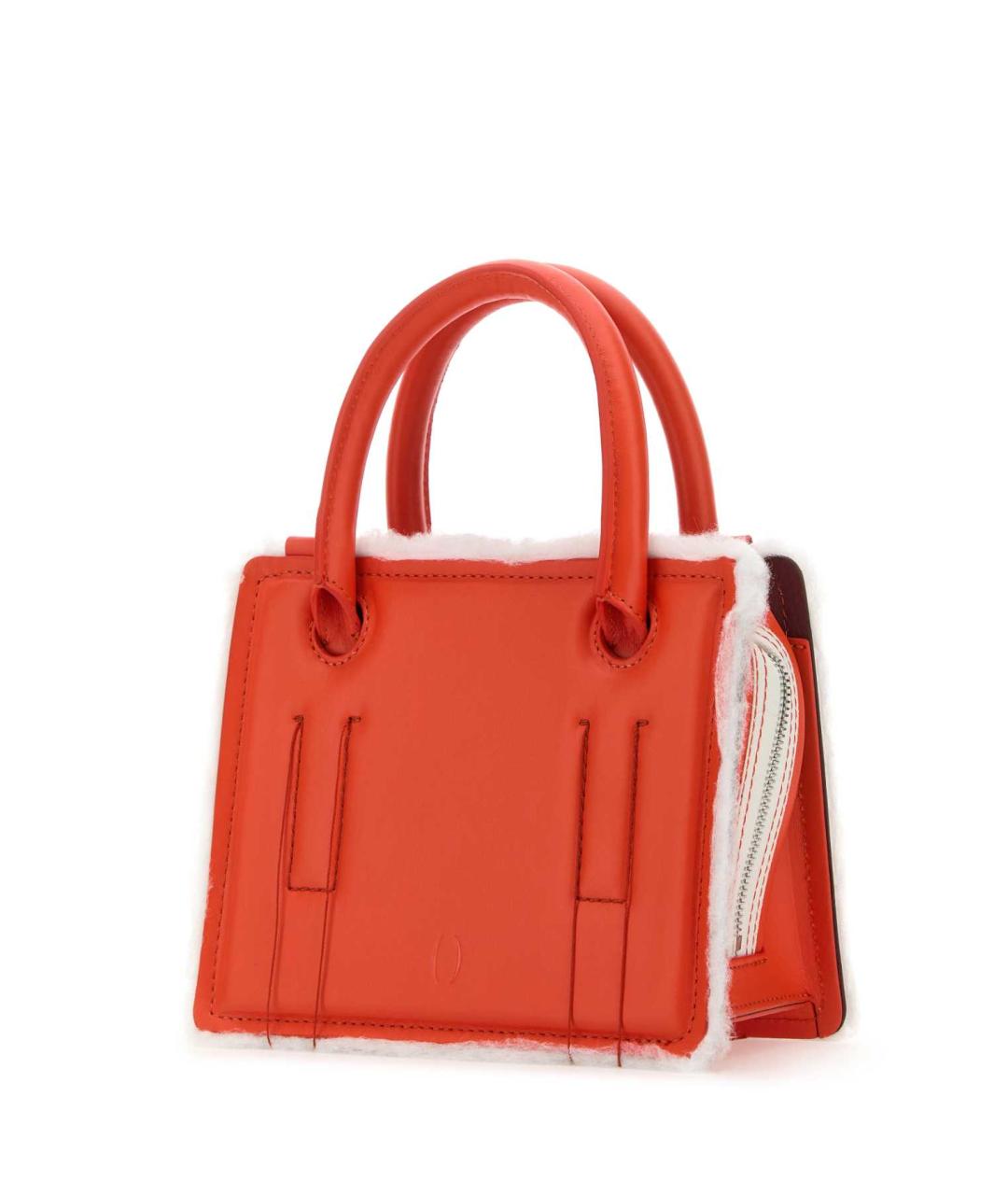 DENTRO Красная кожаная сумка с короткими ручками, фото 2