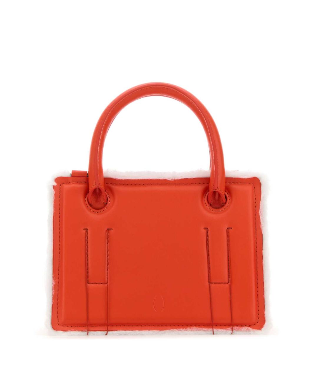 DENTRO Красная кожаная сумка с короткими ручками, фото 1