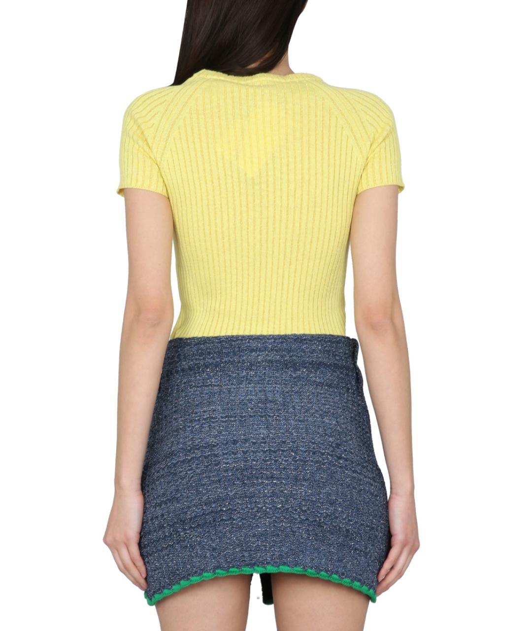 CORMIO Желтая хлопковая футболка, фото 4