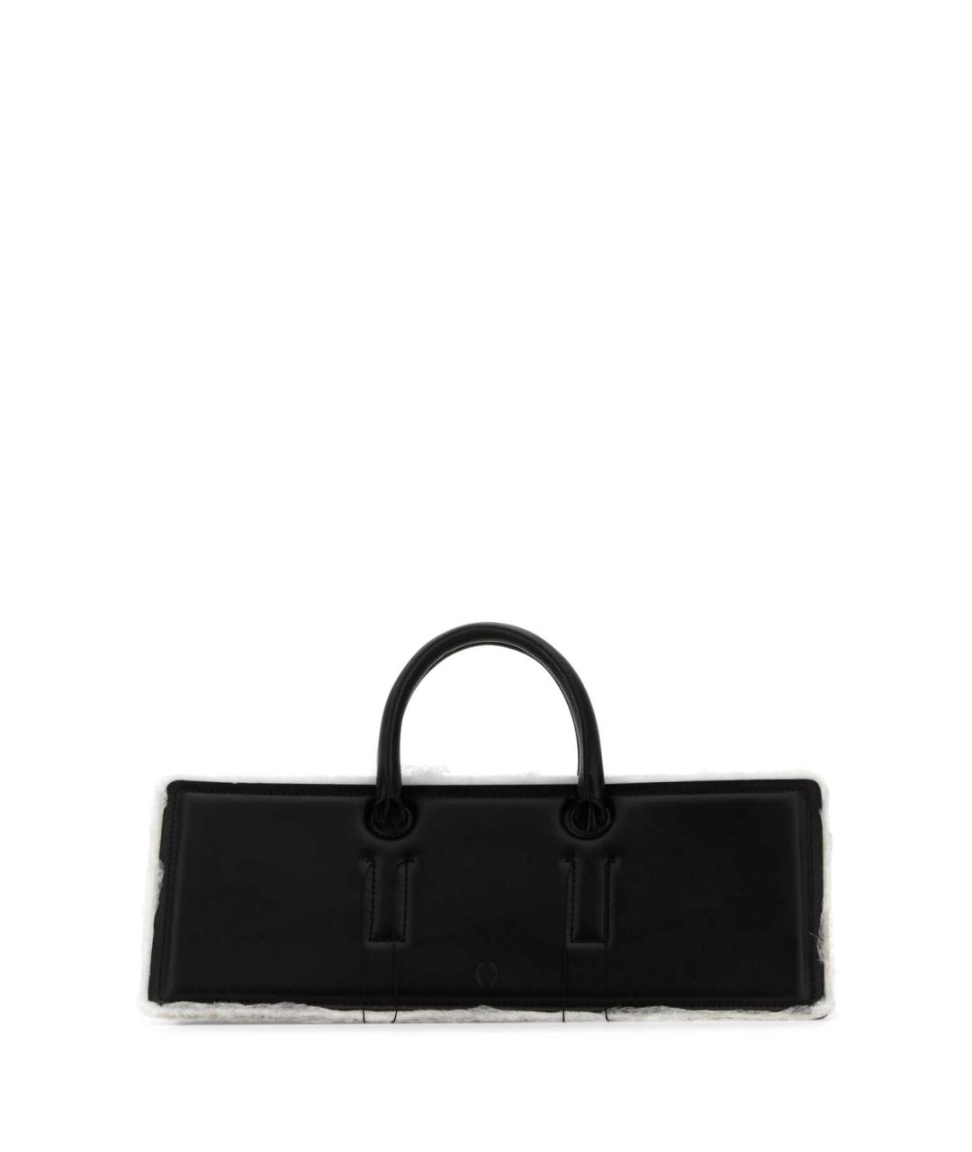 DENTRO Черная кожаная сумка с короткими ручками, фото 1