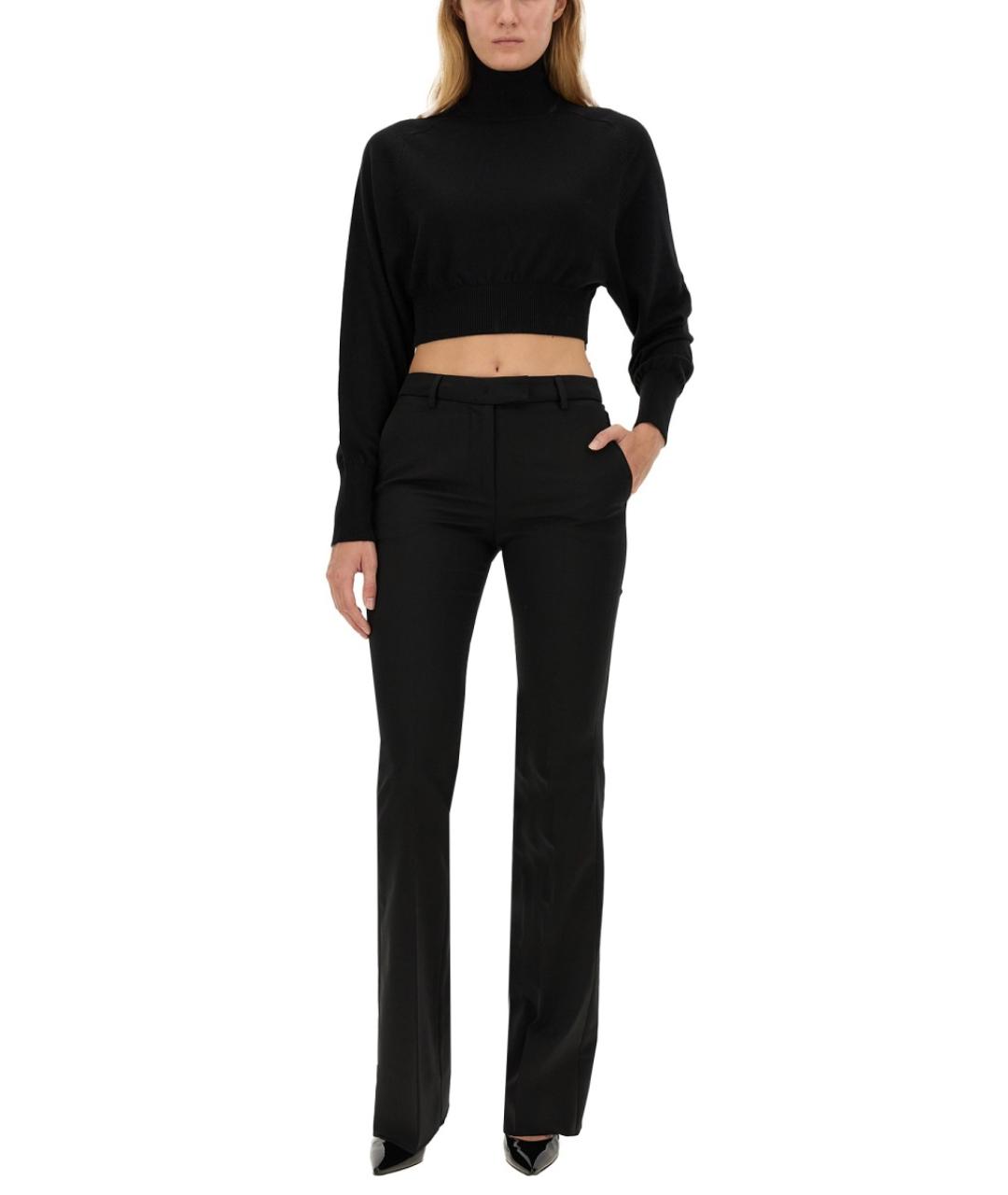 THE LATEST Черные хлопковые прямые брюки, фото 3