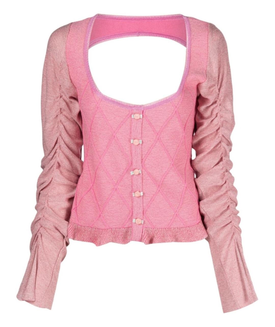 CORMIO Розовый хлопковый кардиган, фото 1