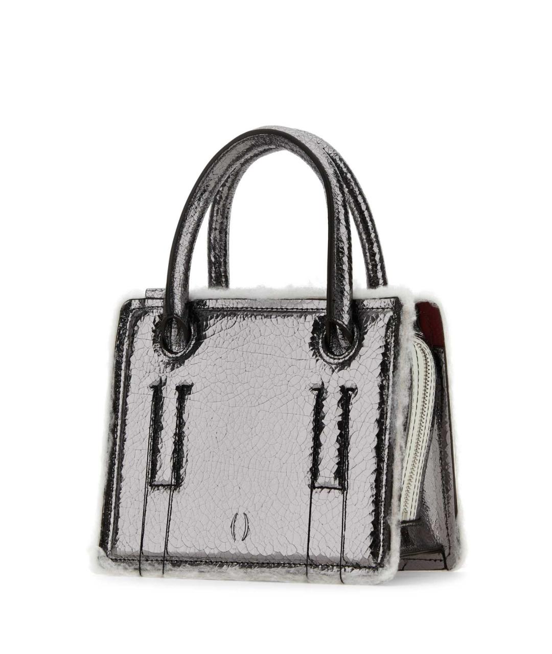 DENTRO Черная кожаная сумка с короткими ручками, фото 2