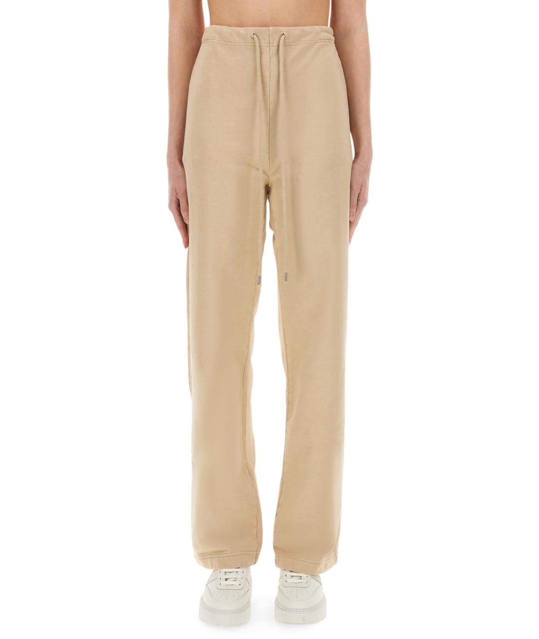 MOSCHINO JEANS Бежевые хлопковые прямые брюки, фото 5