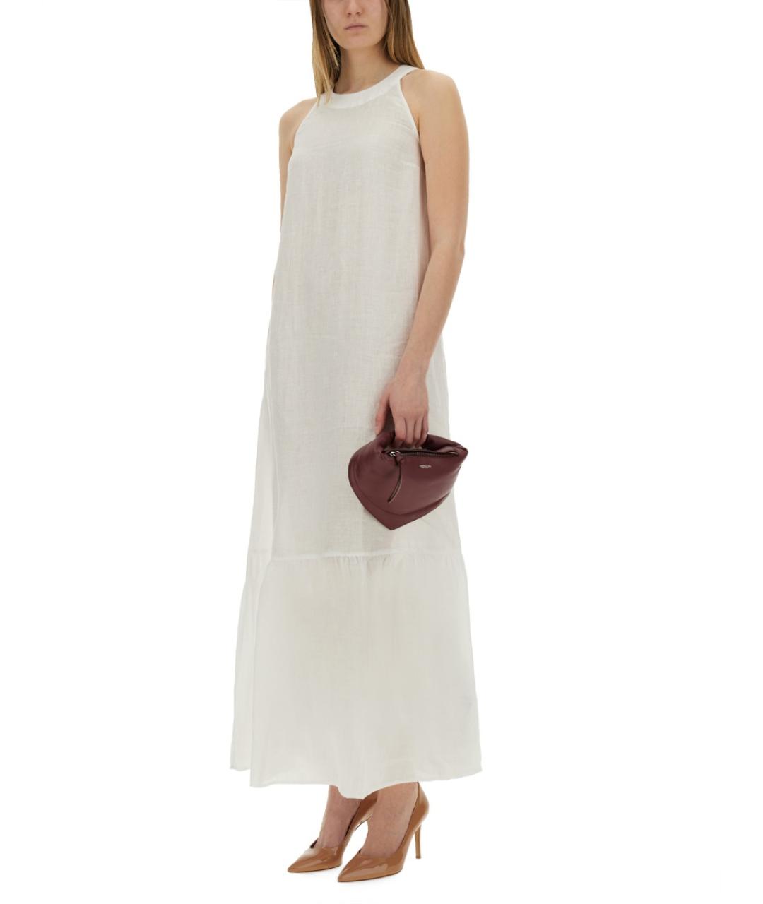 120% LINO Белое льняное повседневное платье, фото 2